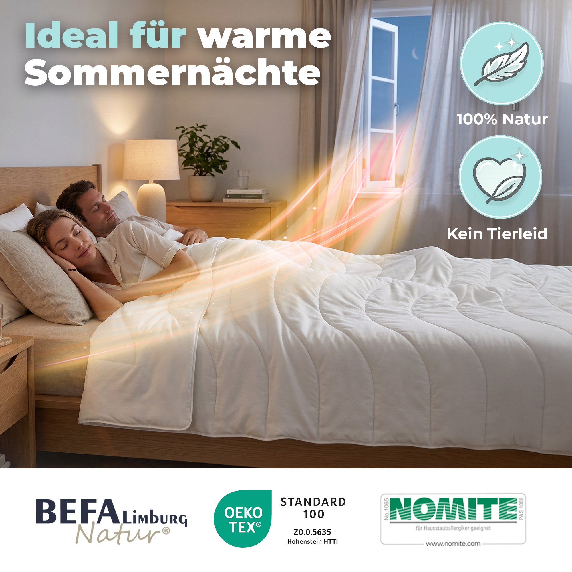 BEFA NATUR Wildseidendecke Sommer – 100% Wildseide