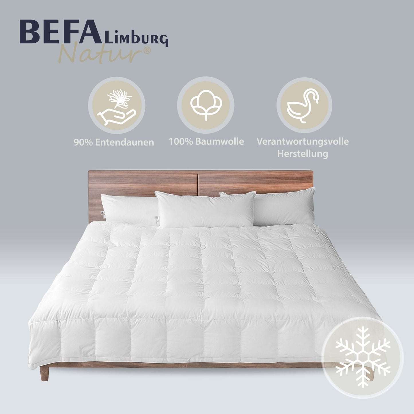 Daunendecke – 90% Daune, Winterdecke