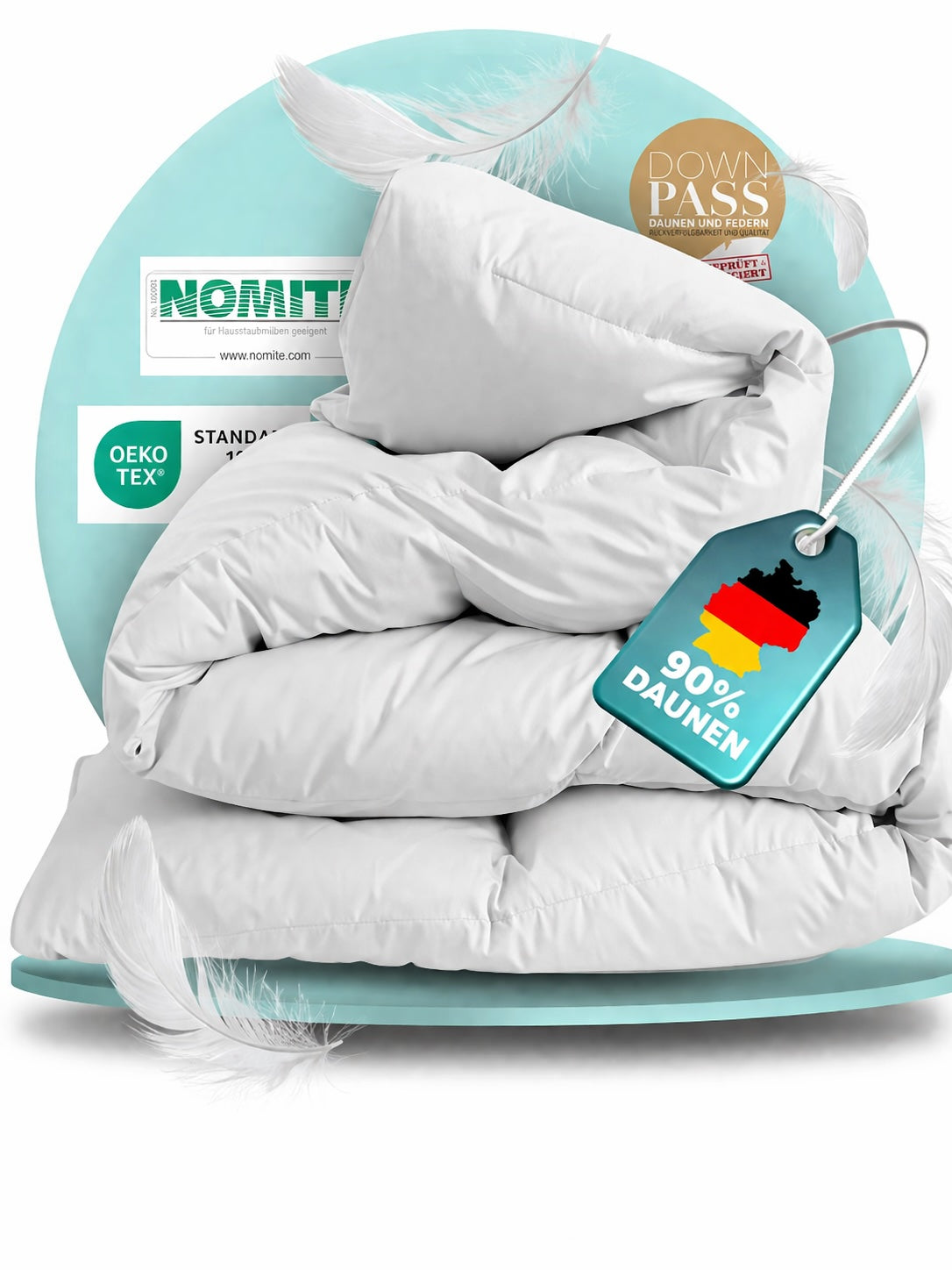 Daunendecke – 90% Daune, Sommerdecke