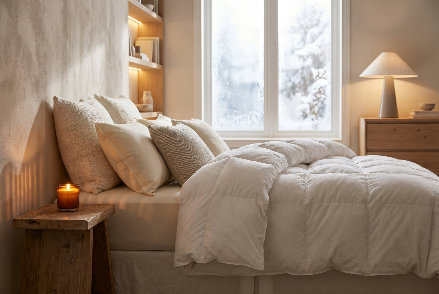 Warme Winterbettdecke