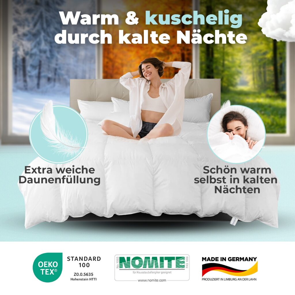Daunendecke – 90% Daune, Ganzjahreszeiten