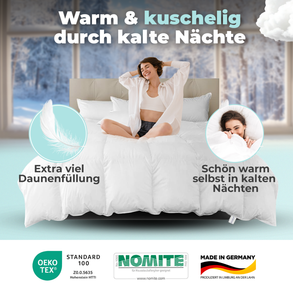 Daunendecke – 90% Daune, Winterdecke