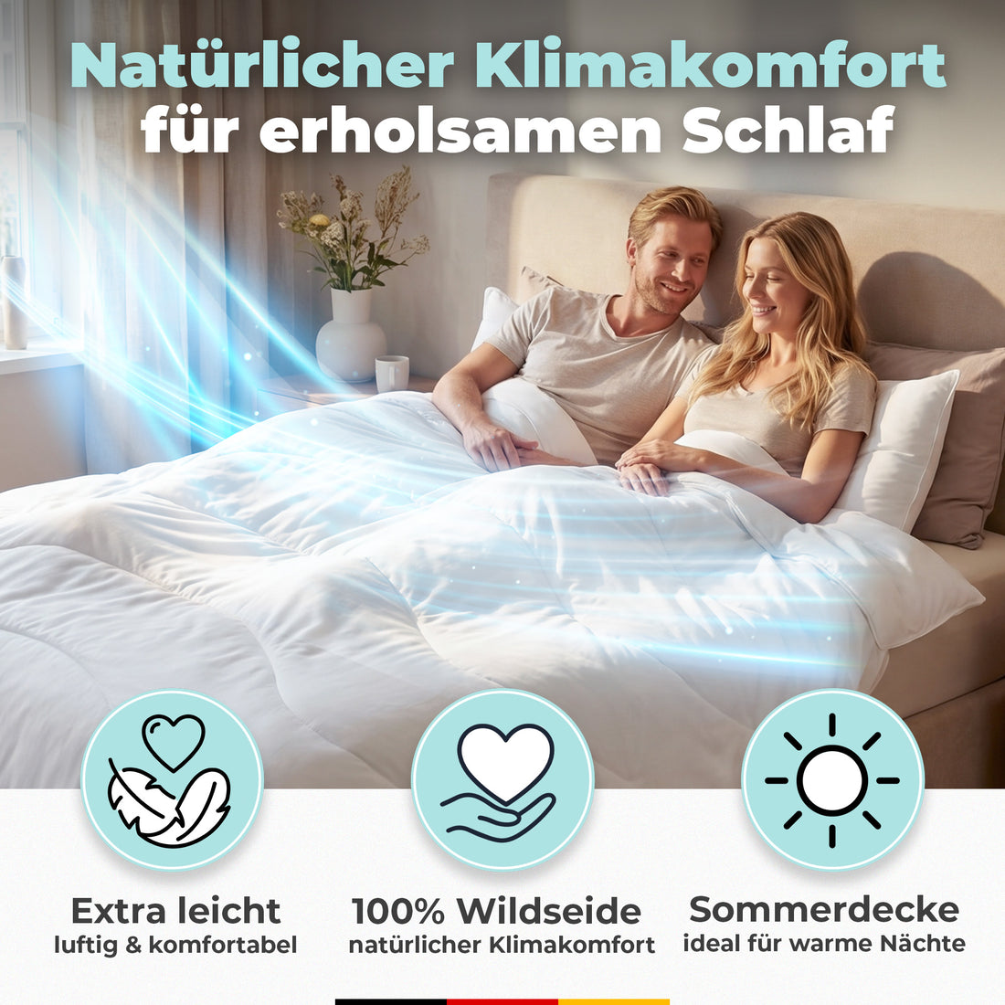 BEFA NATUR Wildseidendecke Sommer – 100% Wildseide