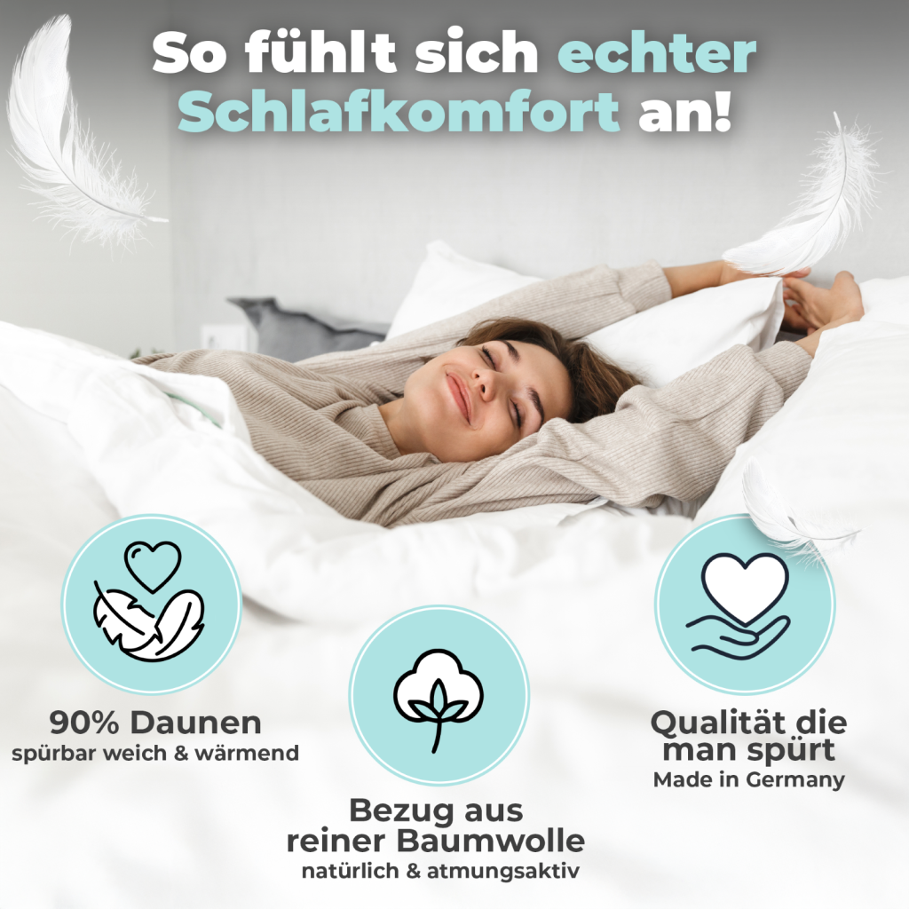 Daunendecke – 90% Daune, Ganzjahreszeiten - Detailansicht | BEFA Limburg