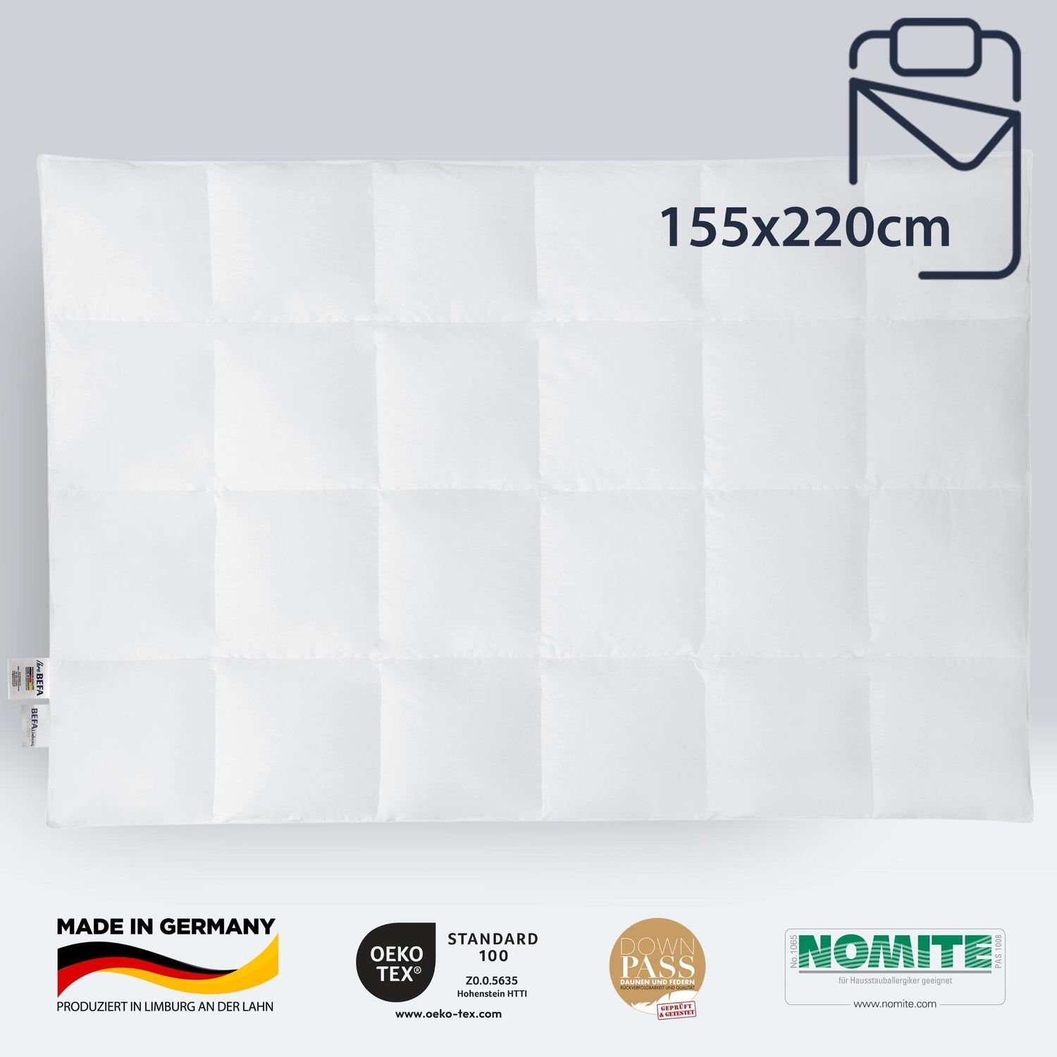 Daunendecke – 60% Daune, Ganzjahreszeiten