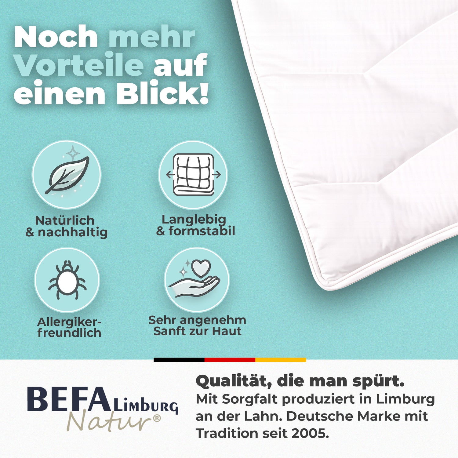 BEFA NATUR Wildseidendecke Sommer – 100% Wildseide