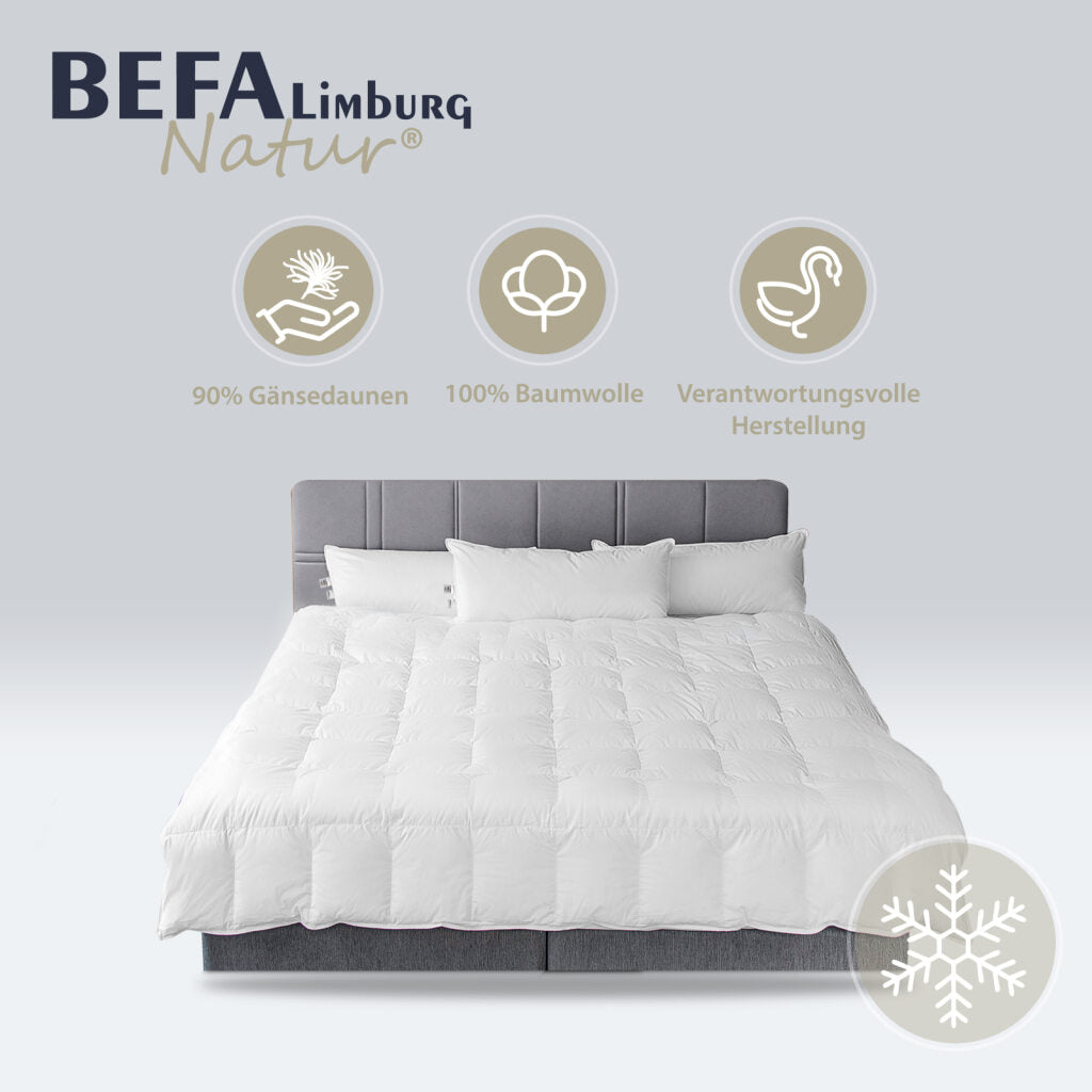 Gänsedaunendecke – 90% Gänsedaune - Winterdecke | BEFA Limburg