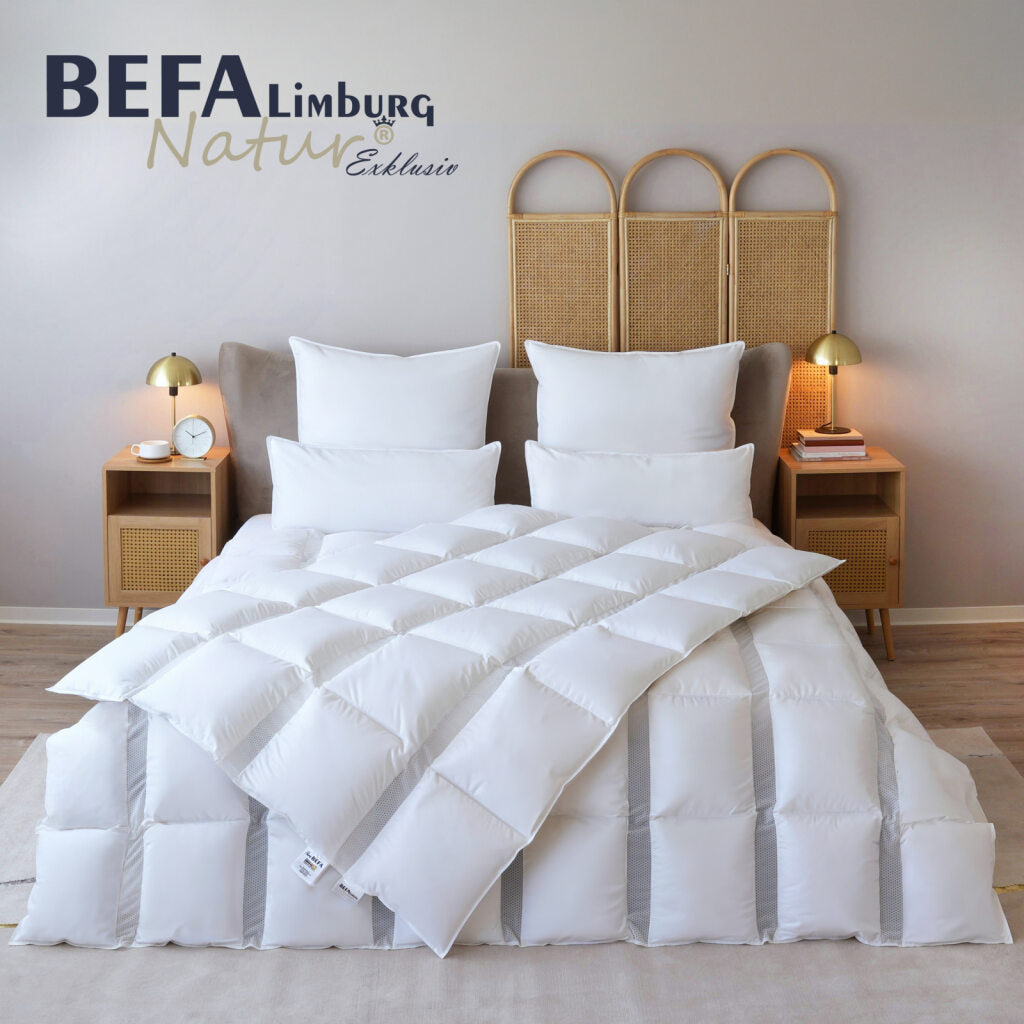 Clima Bettdecke - 90% Gänsedaune, Sommerdecke (2 Stück Set) - Detailansicht | BEFA Limburg