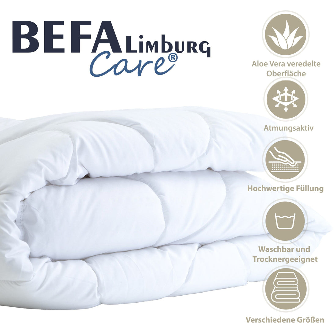 Mikrofaser Bettdecke mit Aloe Vera - Winterdecke - Detailansicht | BEFA Limburg