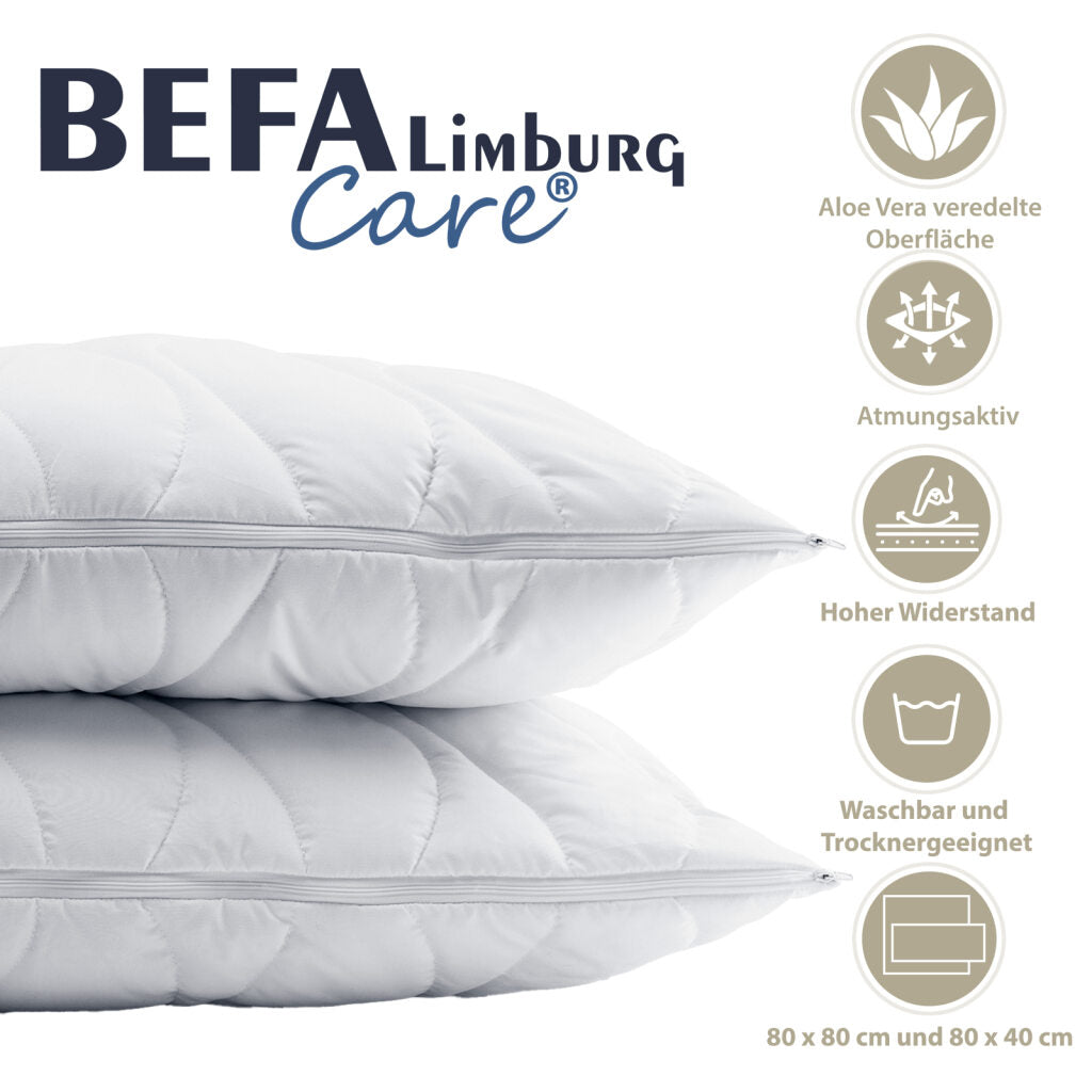 Mikrofaser Kopfkissen mit Aloe Vera - Seitenansicht | BEFA Limburg