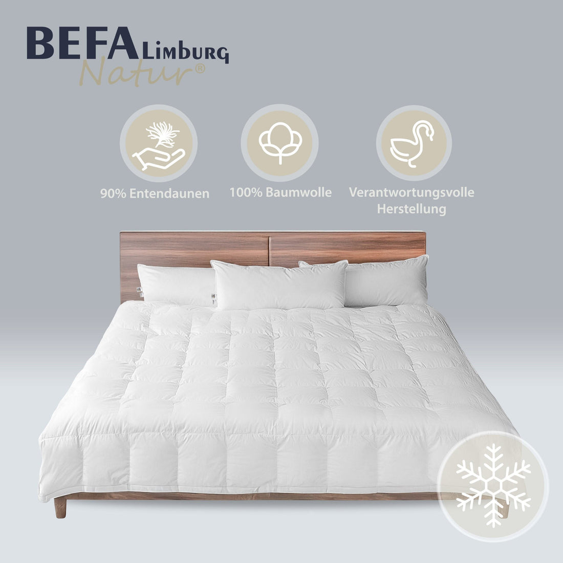 Daunendecke – 90% Daune, Winterdecke (2 Stück Set) | BEFA Limburg