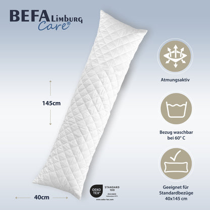 Seitenschläferkissen 40x145 / Schwangerschaftskissen / Mittelfest - Detailansicht | BEFA Limburg