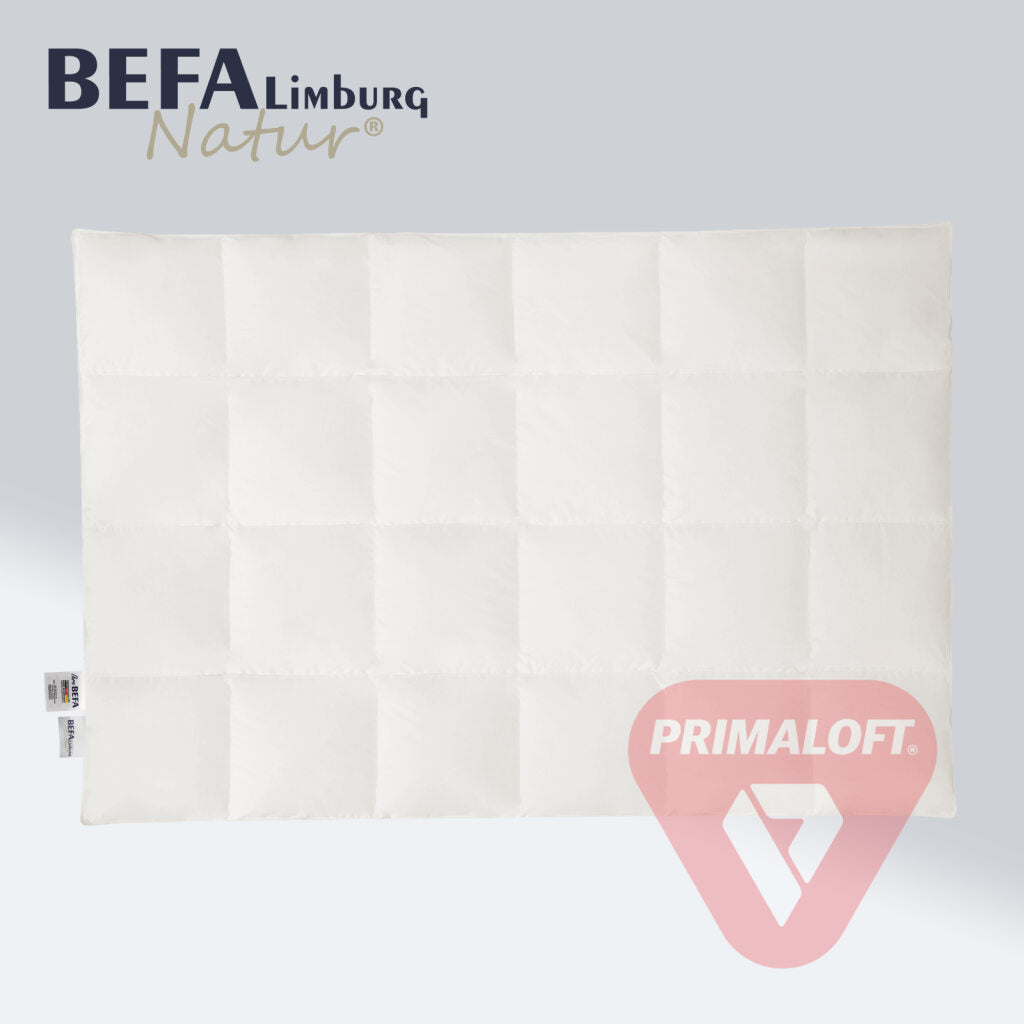 Primaloft Bio Bettdecke, 100% Primaloft Bio - Ganzjahreszeiten - Etikett | BEFA Limburg
