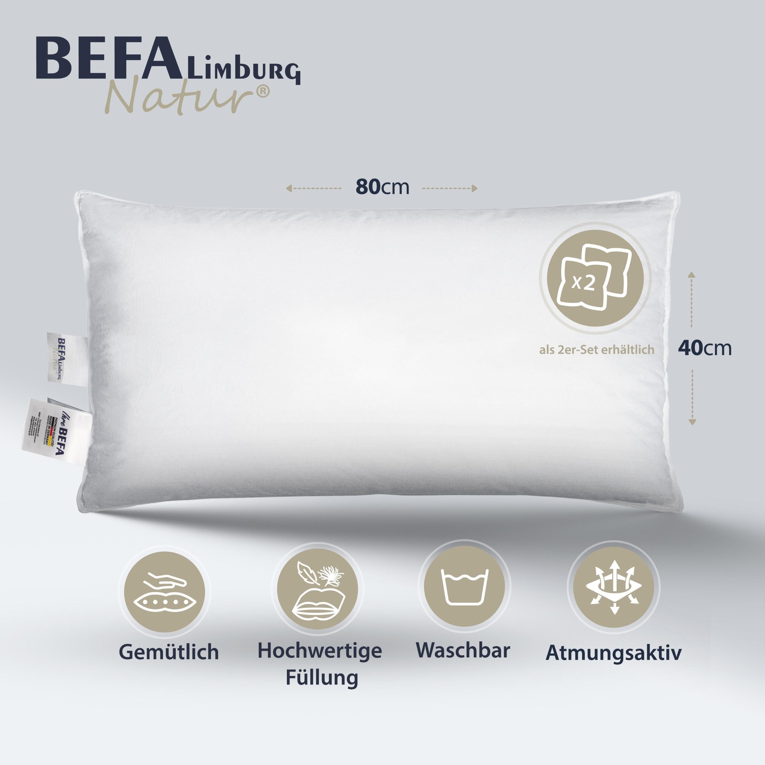 Daunenkissen -  90% Daunen - Verarbeitung | BEFA Limburg