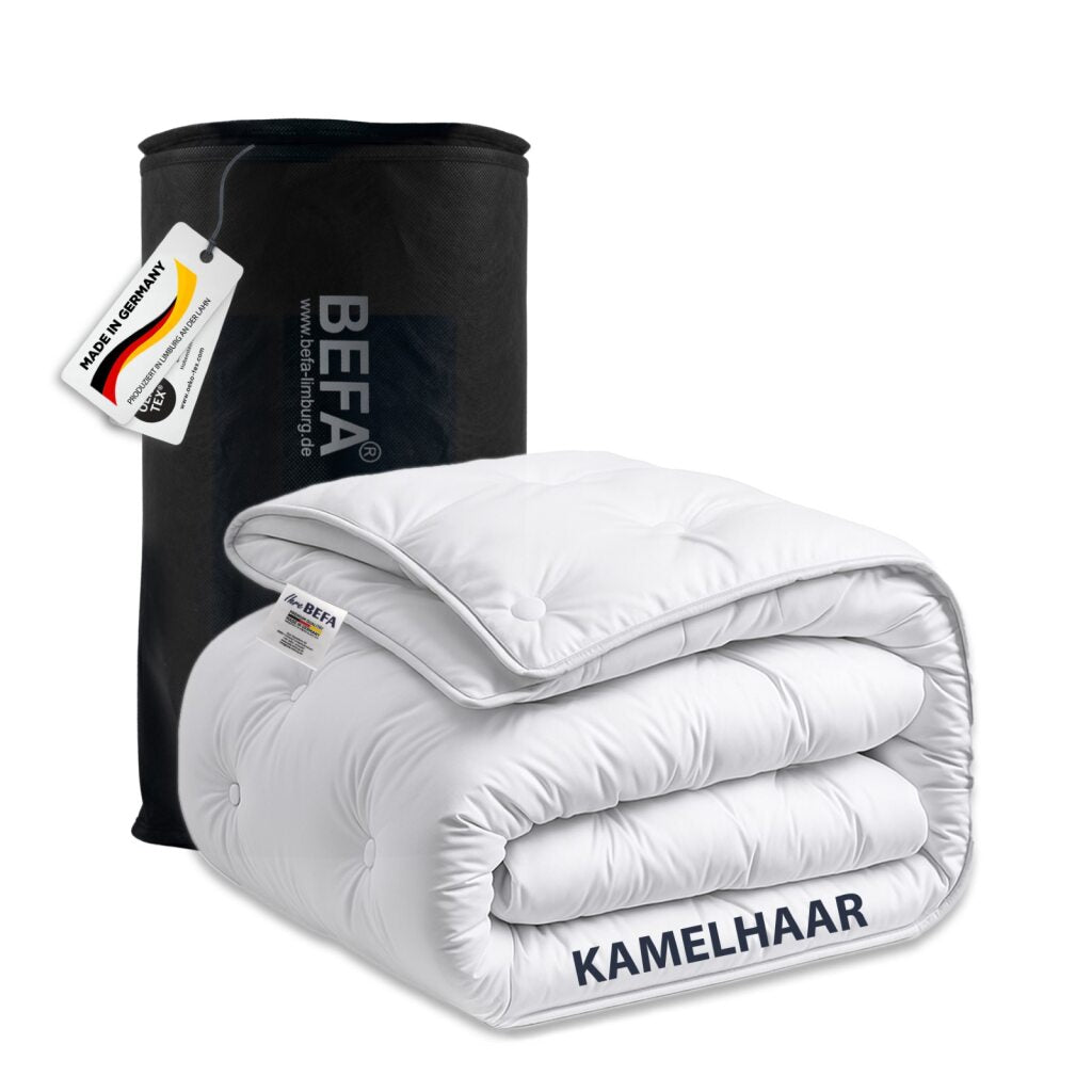 Kamelhaar Bettdecke - 100% Kamelhaarfüllung, Duo Winterdecke | BEFA Limburg