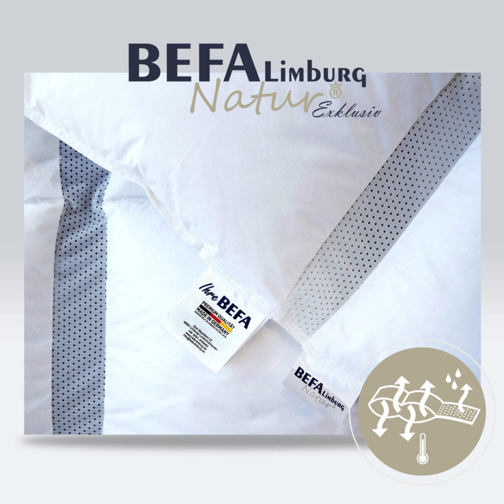 Clima Bettdecke - 90% Gänsedaune, Sommerdecke (2 Stück Set) - Füllung | BEFA Limburg