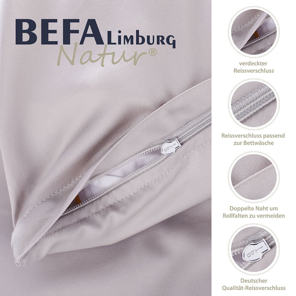 Bettwäsche Made in Germany - Weiß - Detailansicht | BEFA Limburg