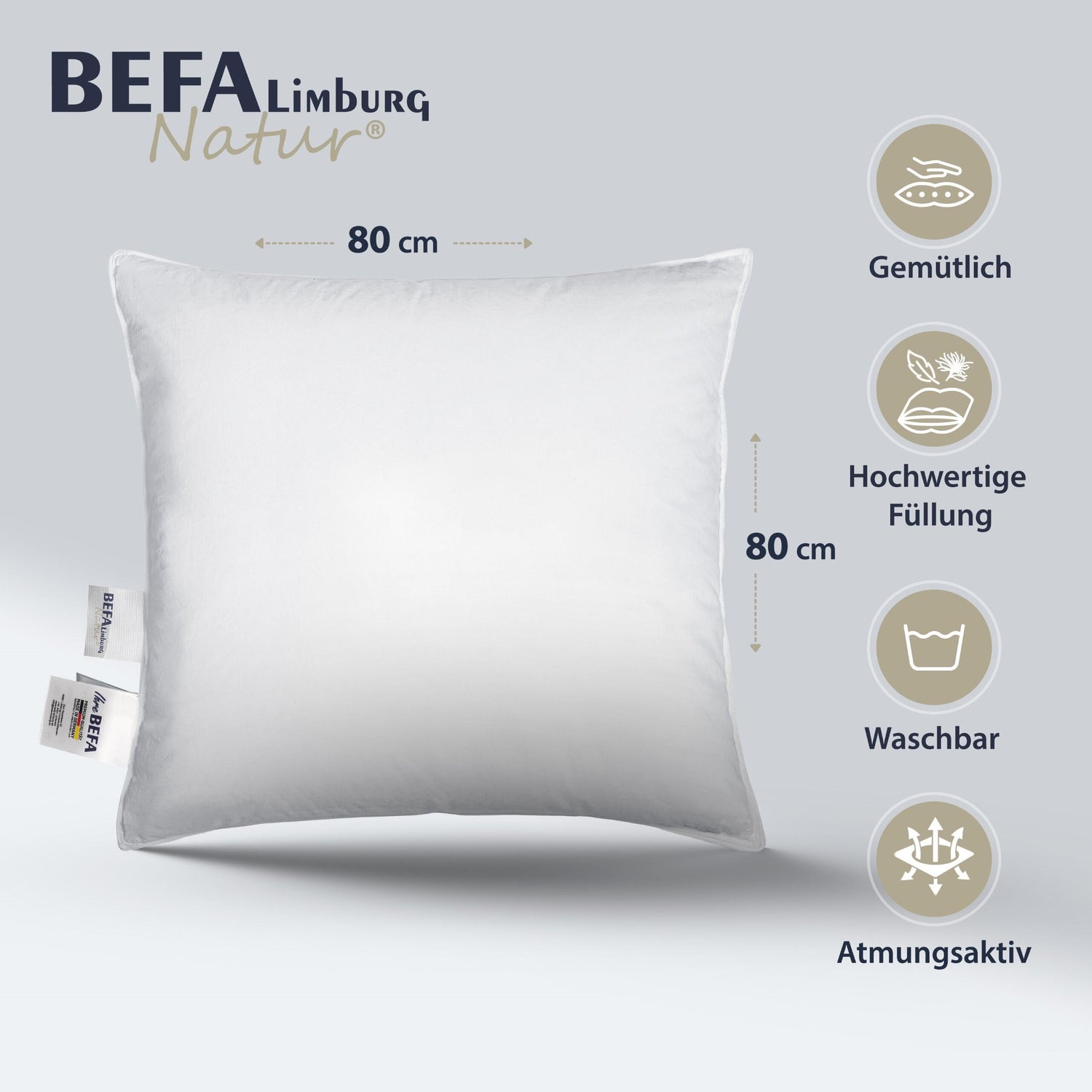 Daunenkissen -  90% Daunen - Verarbeitung | BEFA Limburg