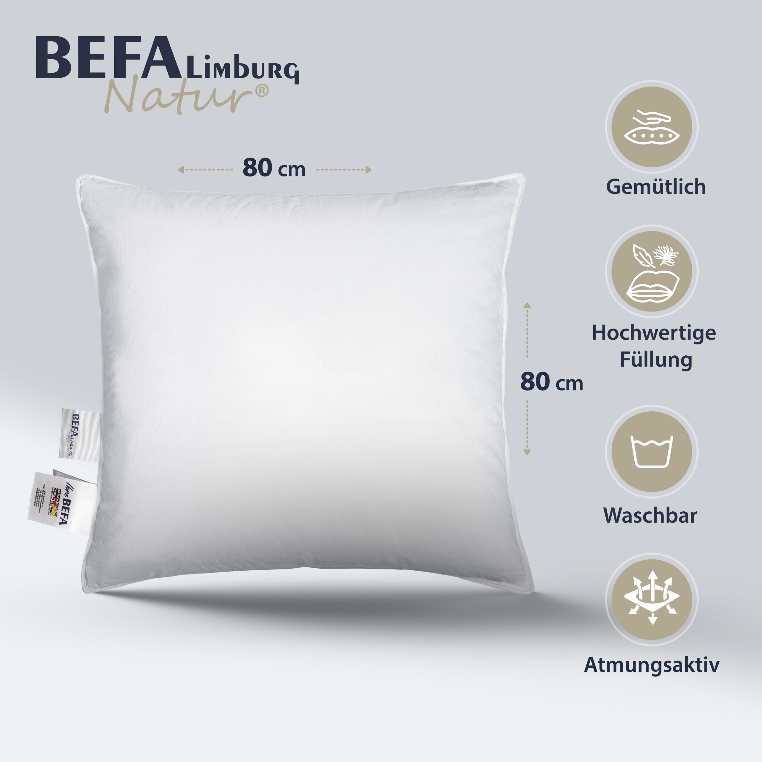 Daunenkissen -  90% Daunen - Verarbeitung | BEFA Limburg