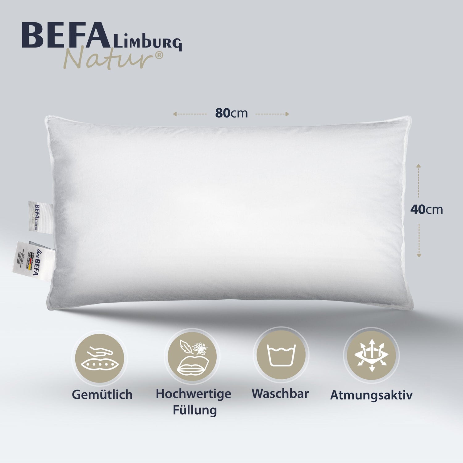 Kopfkissen 15% Daunen (2 Stück Set) - Füllung | BEFA Limburg