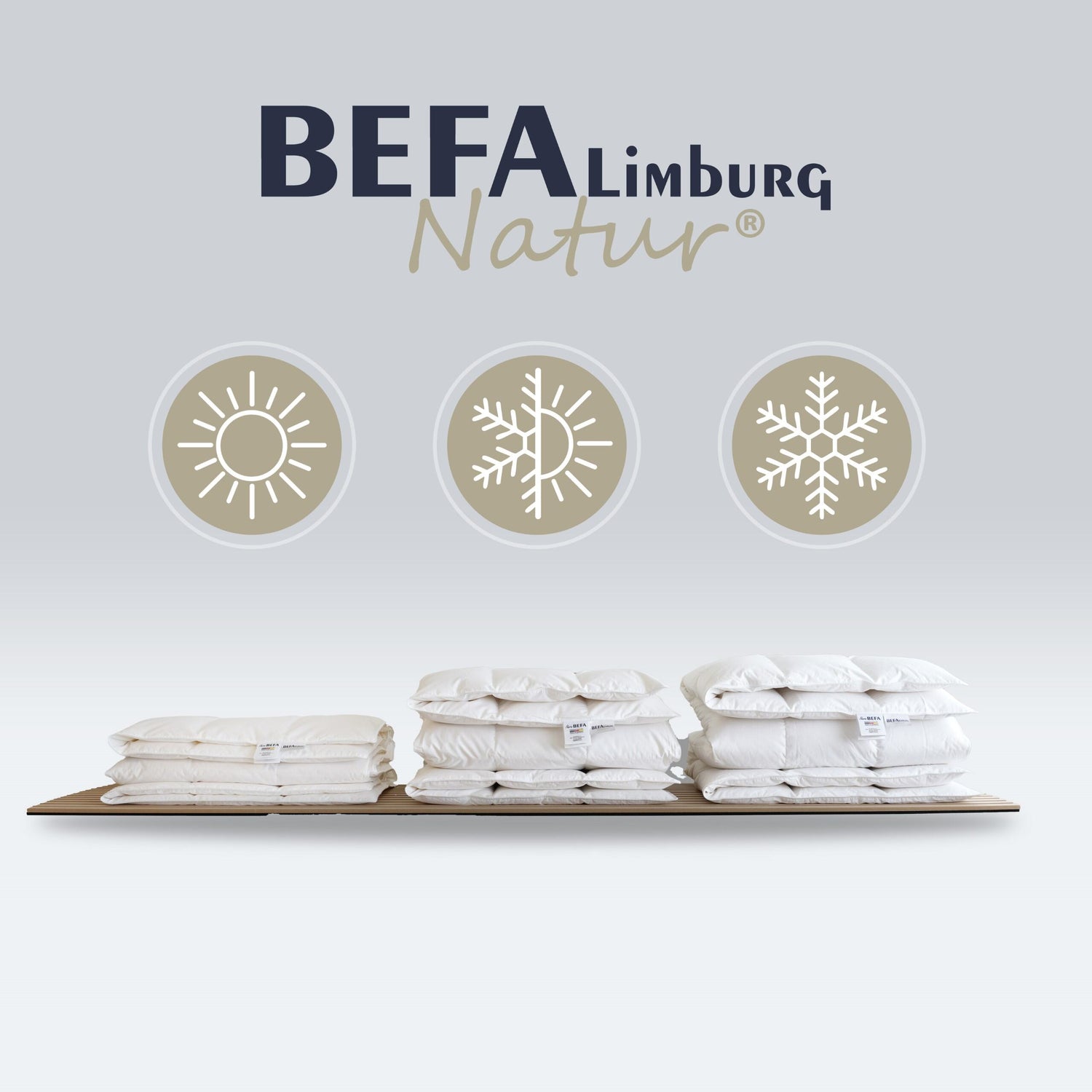 Gänsedaunendecke – 90% Gänsedaune - Winterdecke - Seitenansicht | BEFA Limburg