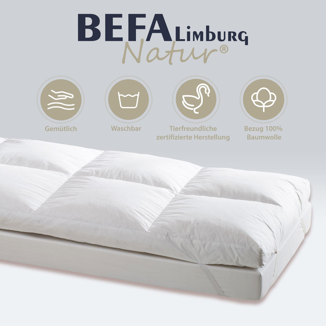 Daunen Matratzenauflage - Einlagig - Detailansicht | BEFA Limburg