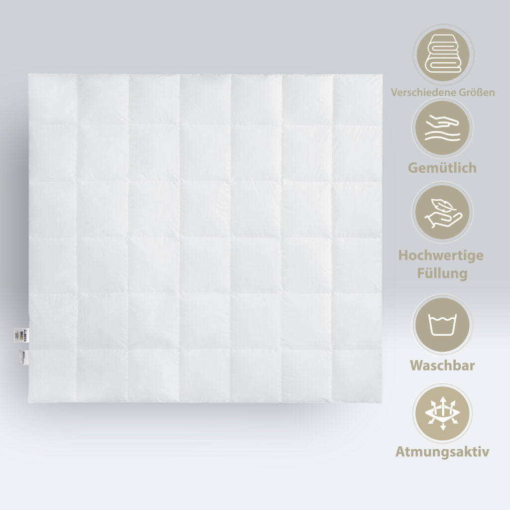 Tencel Daunendecke - 90% Daune, Sommerdecke - Etikett | BEFA Limburg