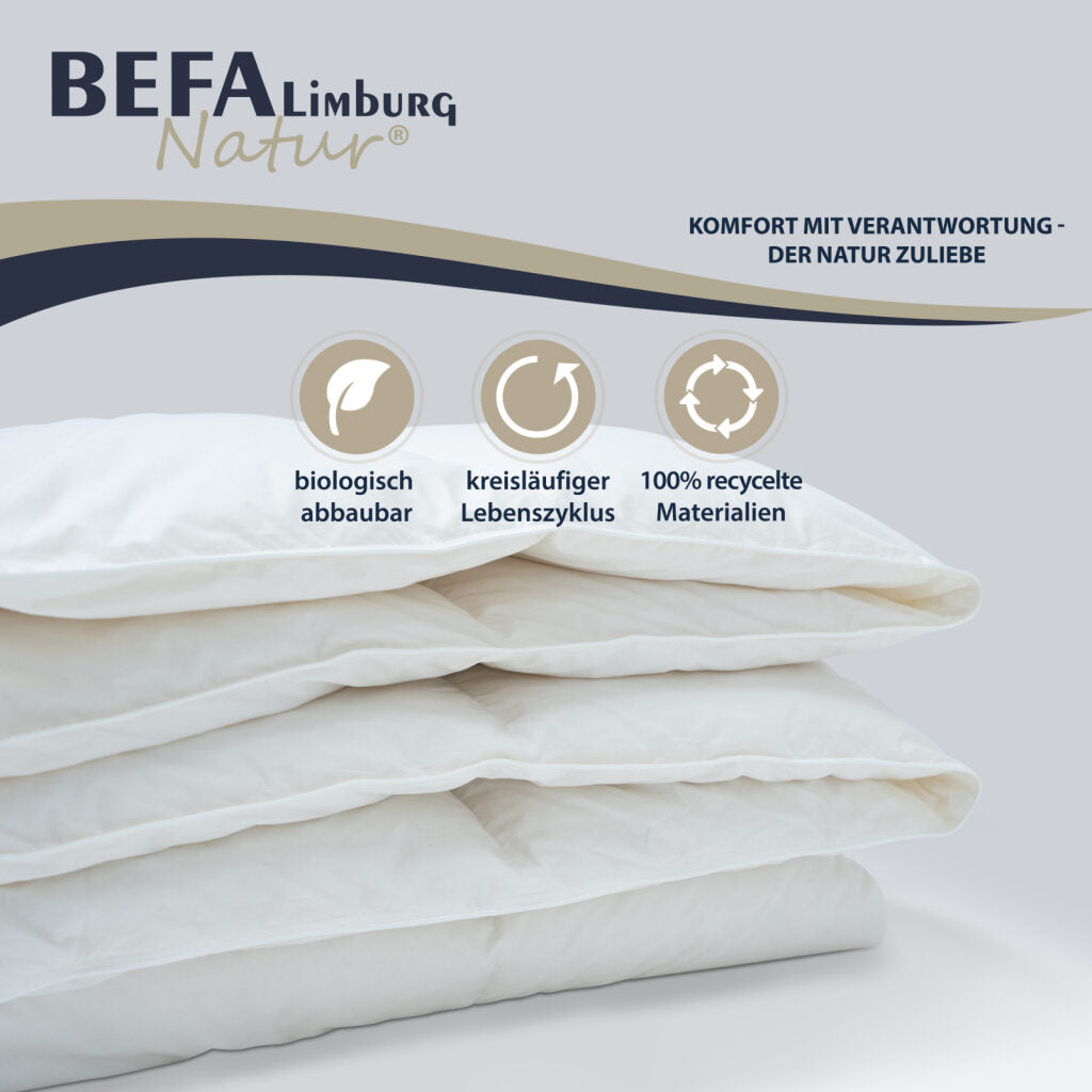 Primaloft Bio Bettdecke, 100% Primaloft Bio - Sommerdecke - Verarbeitung | BEFA Limburg